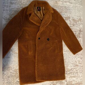 Adrienne Landau Brown Teddy Coat